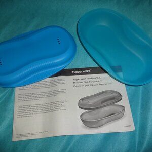 Tupperware Microwave Breakfast Maker Blue 6996 7352 and booklet